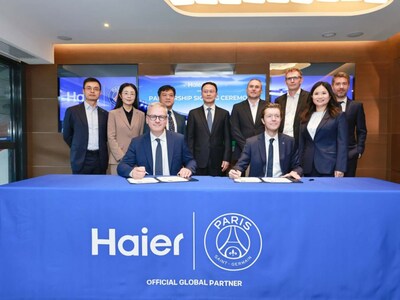 Haier Signs New Partnerships in the World of Football with Paris Saint-Germain (PRNewsfoto/Haier Group) Haier Signs New Partnerships in the World of Football with Paris Saint-Germain (PRNewsfoto/Haier Group)