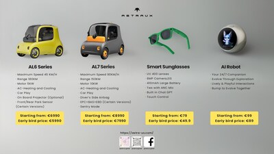 ASTRAUX AL6/AL7 (PRNewsfoto/ASTRAUX) ASTRAUX AL6/AL7 (PRNewsfoto/ASTRAUX)