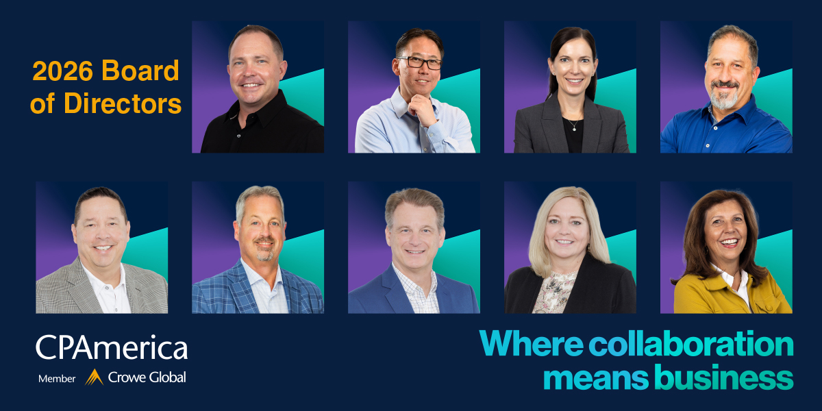 CPAmerica's 2026 Board of Directors, led by Chair, John Lauseng