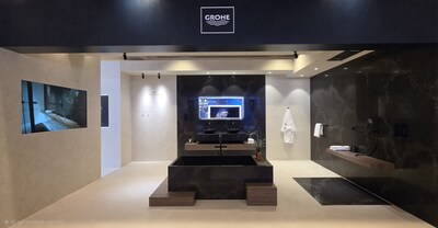Triển lãm GROHE SPA trưng bày các sản phẩm Grohtherm và Rainshower Aqua Tiles cùng bộ sưu tập Atrio Private Collection màu Phantom Black