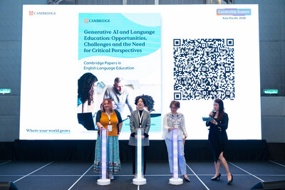Cambridge English ra mắt Báo cáo chuyên đề “AI tạo sinh và giáo dục ngôn ngữ: Cơ hội, thách thức và nhu cầu về góc nhìn phản biện” (PRNewsfoto/Cambridge English)