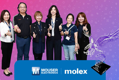 Mouser Nhận Giải Thưởng Nhà Phân Phối Qua Danh Mục Điện Tử Của Năm Khu Vực Châu Á – Thái Bình Dương Từ Molex Năm Thứ Tám Liên Tiếp