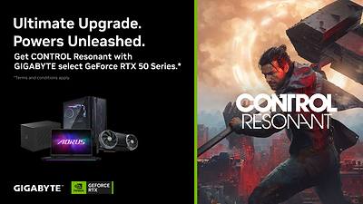 GIGABYTE hợp tác với NVIDIA nâng cao trải nghiệm chơi game với dòng GeForce RTX™ 50 Series và chương trình tặng kèm CONTROL Resonant GIGABYTE hợp tác với NVIDIA nâng cao trải nghiệm chơi game với dòng GeForce RTX™ 50 Series và chương trình tặng kèm CONTROL Resonant
