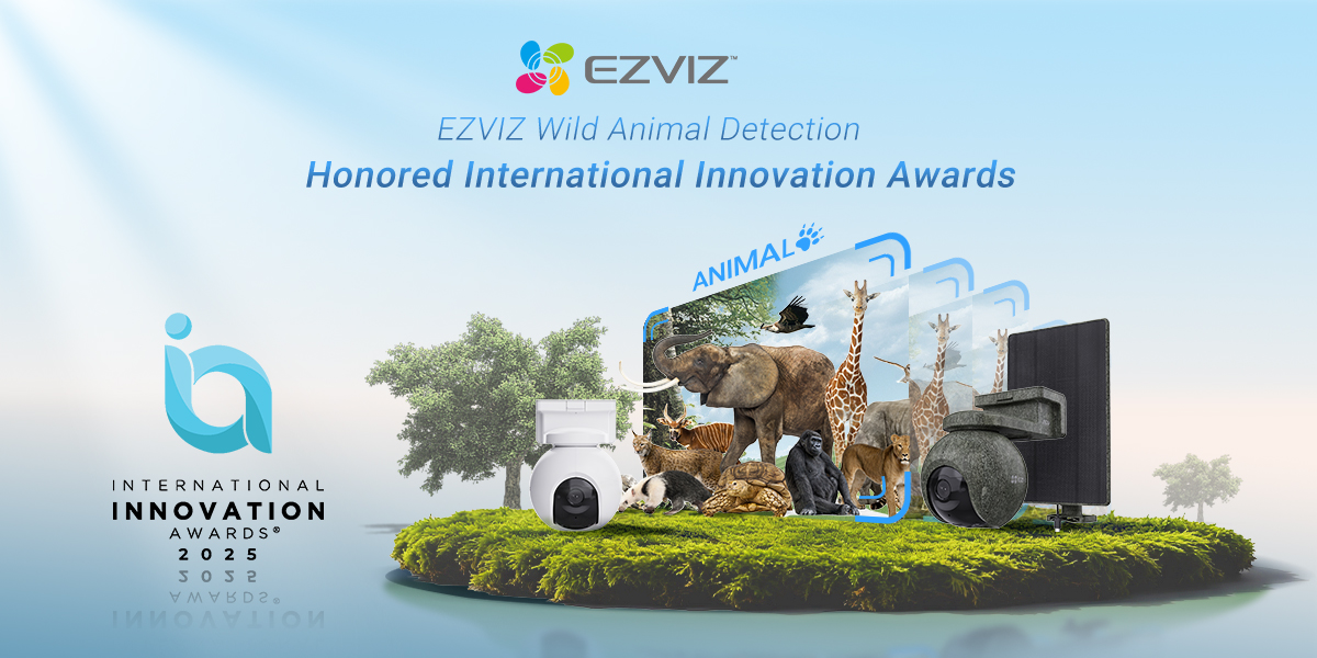 EZVIZ Nhận Giải Thưởng Sáng Tạo Quốc Tế Nhờ Công Nghệ Phát Hiện Động Vật Hoang Dã, Tiến Tới Thế Hệ Máy Camera Ngoài Trời Thông Minh, Linh Hoạt Và Mạnh Mẽ Hơn EZVIZ wins the International Innovation Awards at its first participation for its breakthrough AI-powered Wild Animal Detection.